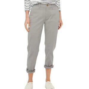 J.Crew High Rise Chino Girlfriend Pants Dove Gray Size 2